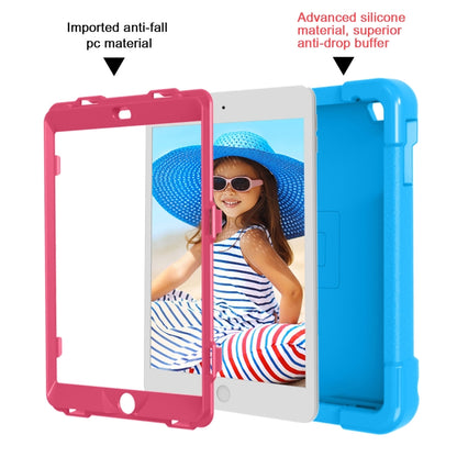 For iPad MINI1/2/3 EVA + PC Flat Protective Shell with 360 ° Rotating Bracket(Blue+Rose Red) - iPad Mini 4 & 3 & 2 & 1 Cases by buy2fix | Online Shopping UK | buy2fix