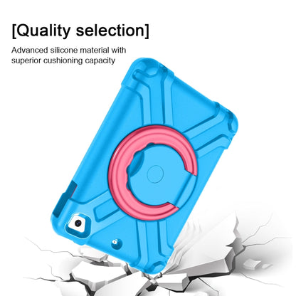 For iPad MINI1/2/3 EVA + PC Flat Protective Shell with 360 ° Rotating Bracket(Blue+Rose Red) - iPad Mini 4 & 3 & 2 & 1 Cases by buy2fix | Online Shopping UK | buy2fix
