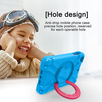 For iPad MINI1/2/3 EVA + PC Flat Protective Shell with 360 ° Rotating Bracket(Blue+Rose Red) - iPad Mini 4 & 3 & 2 & 1 Cases by buy2fix | Online Shopping UK | buy2fix