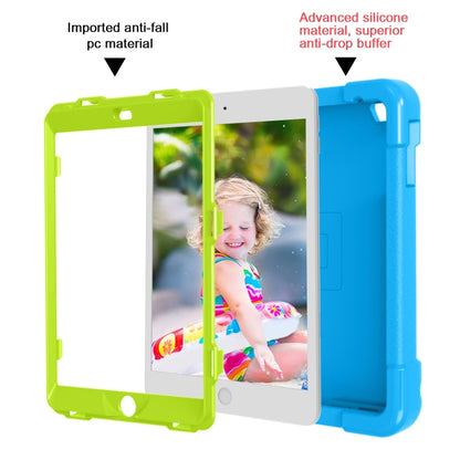 For iPad MINI1/2/3 EVA + PC Flat Protective Shell with 360 ° Rotating Bracket(Blue+Grass Green) - iPad Mini 4 & 3 & 2 & 1 Cases by buy2fix | Online Shopping UK | buy2fix