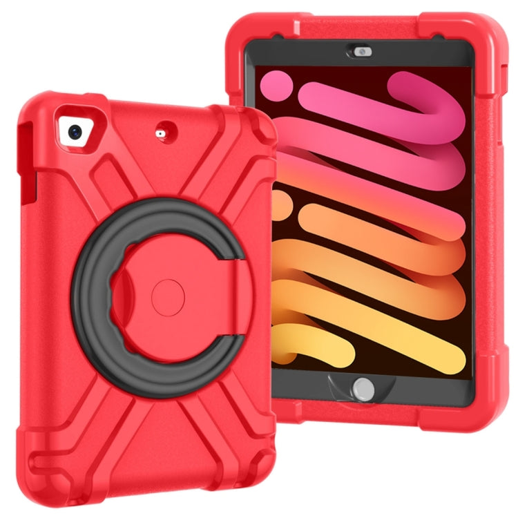 For iPad MINI1/2/3 EVA + PC Flat Protective Shell with 360 ° Rotating Bracket(Red+Black) - iPad Mini 4 & 3 & 2 & 1 Cases by buy2fix | Online Shopping UK | buy2fix