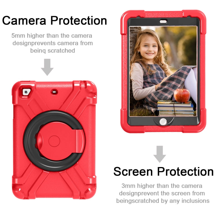 For iPad MINI1/2/3 EVA + PC Flat Protective Shell with 360 ° Rotating Bracket(Red+Black) - iPad Mini 4 & 3 & 2 & 1 Cases by buy2fix | Online Shopping UK | buy2fix