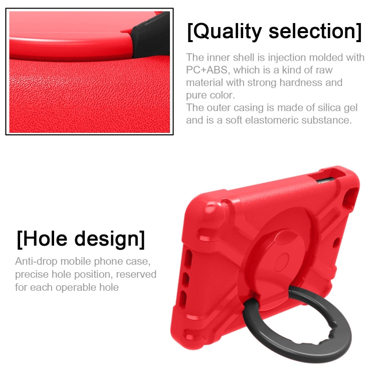 For iPad MINI1/2/3 EVA + PC Flat Protective Shell with 360 ° Rotating Bracket(Red+Black) - iPad Mini 4 & 3 & 2 & 1 Cases by buy2fix | Online Shopping UK | buy2fix
