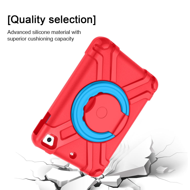 For iPad MINI1/2/3 EVA + PC Flat Protective Shell with 360 ° Rotating Bracket(Red+Blue) - iPad Mini 4 & 3 & 2 & 1 Cases by buy2fix | Online Shopping UK | buy2fix