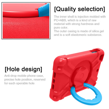 For iPad MINI1/2/3 EVA + PC Flat Protective Shell with 360 ° Rotating Bracket(Red+Blue) - iPad Mini 4 & 3 & 2 & 1 Cases by buy2fix | Online Shopping UK | buy2fix