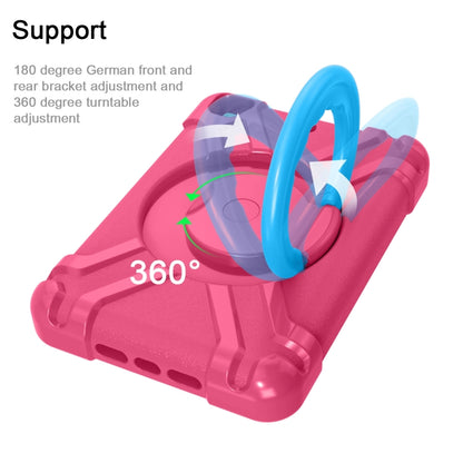 For iPad MINI1/2/3 EVA + PC Flat Protective Shell with 360 ° Rotating Bracket(Rose Red+Blue) - iPad Mini 4 & 3 & 2 & 1 Cases by buy2fix | Online Shopping UK | buy2fix