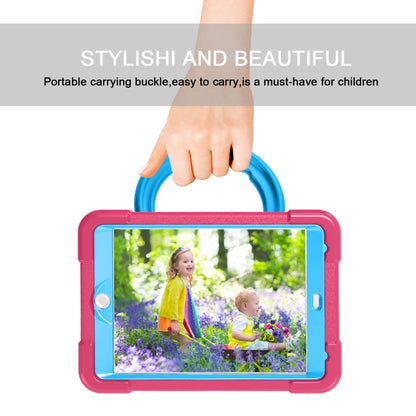 For iPad MINI1/2/3 EVA + PC Flat Protective Shell with 360 ° Rotating Bracket(Rose Red+Blue) - iPad Mini 4 & 3 & 2 & 1 Cases by buy2fix | Online Shopping UK | buy2fix