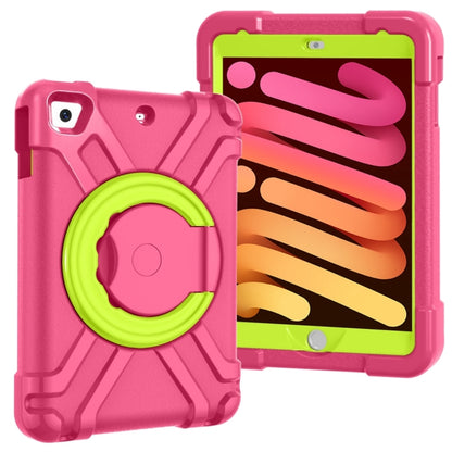 For iPad MINI1/2/3 EVA + PC Flat Protective Shell with 360 ° Rotating Bracket(Rose Red+Grass Green) - iPad Mini 4 & 3 & 2 & 1 Cases by buy2fix | Online Shopping UK | buy2fix