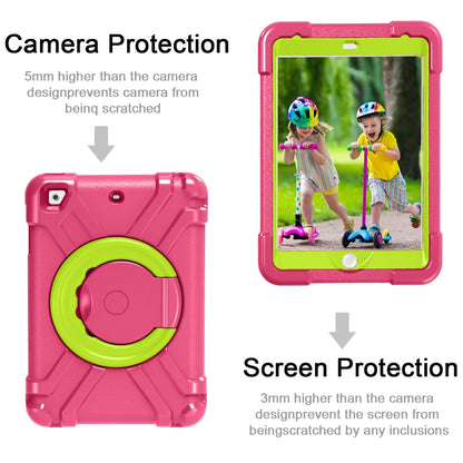 For iPad MINI1/2/3 EVA + PC Flat Protective Shell with 360 ° Rotating Bracket(Rose Red+Grass Green) - iPad Mini 4 & 3 & 2 & 1 Cases by buy2fix | Online Shopping UK | buy2fix