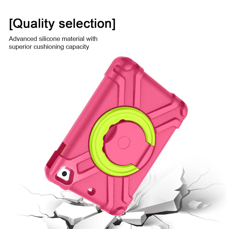 For iPad MINI1/2/3 EVA + PC Flat Protective Shell with 360 ° Rotating Bracket(Rose Red+Grass Green) - iPad Mini 4 & 3 & 2 & 1 Cases by buy2fix | Online Shopping UK | buy2fix