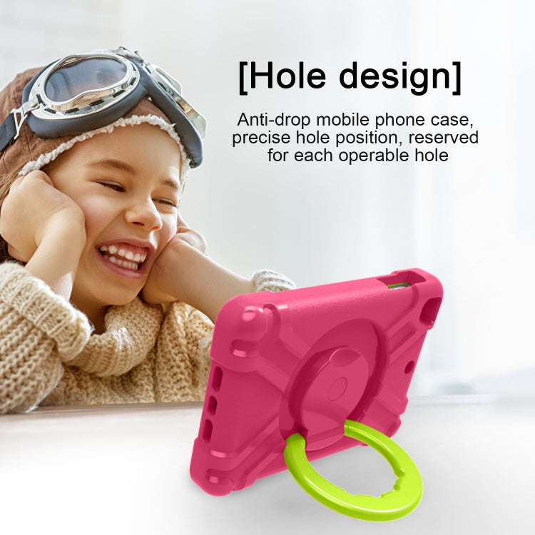 For iPad MINI1/2/3 EVA + PC Flat Protective Shell with 360 ° Rotating Bracket(Rose Red+Grass Green) - iPad Mini 4 & 3 & 2 & 1 Cases by buy2fix | Online Shopping UK | buy2fix