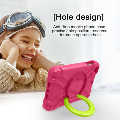 For iPad MINI1/2/3 EVA + PC Flat Protective Shell with 360 ° Rotating Bracket(Rose Red+Grass Green) - iPad Mini 4 & 3 & 2 & 1 Cases by buy2fix | Online Shopping UK | buy2fix
