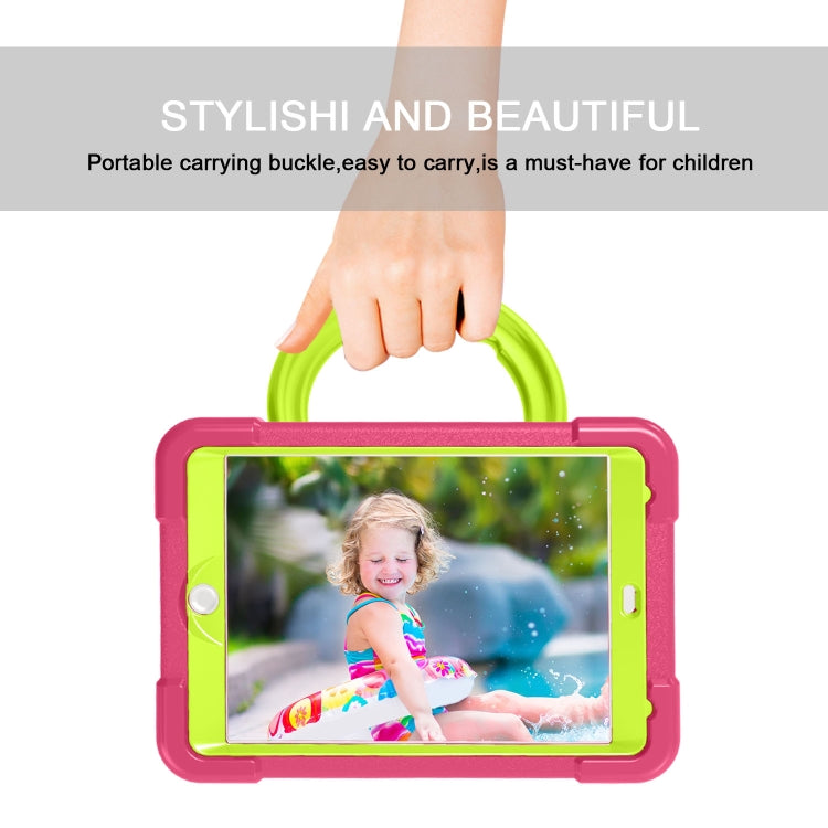For iPad MINI1/2/3 EVA + PC Flat Protective Shell with 360 ° Rotating Bracket(Rose Red+Grass Green) - iPad Mini 4 & 3 & 2 & 1 Cases by buy2fix | Online Shopping UK | buy2fix