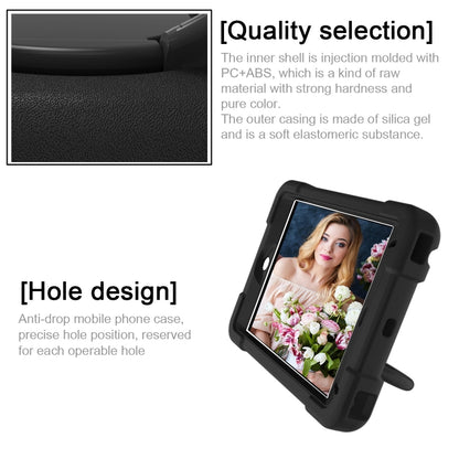 For iPad MINI 4/5 EVA + PC Flat Protective Shell with 360 ° Rotating Bracket(Black+Black) - iPad Mini 4 & 3 & 2 & 1 Cases by buy2fix | Online Shopping UK | buy2fix