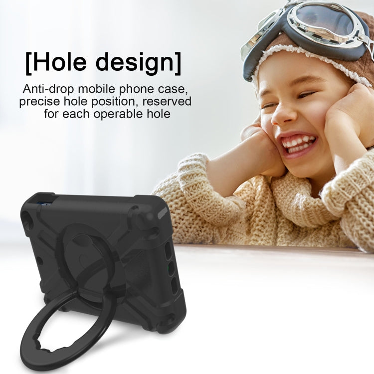 For iPad MINI 4/5 EVA + PC Flat Protective Shell with 360 ° Rotating Bracket(Black+Black) - iPad Mini 4 & 3 & 2 & 1 Cases by buy2fix | Online Shopping UK | buy2fix