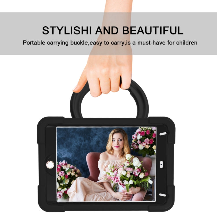 For iPad MINI 4/5 EVA + PC Flat Protective Shell with 360 ° Rotating Bracket(Black+Black) - iPad Mini 4 & 3 & 2 & 1 Cases by buy2fix | Online Shopping UK | buy2fix
