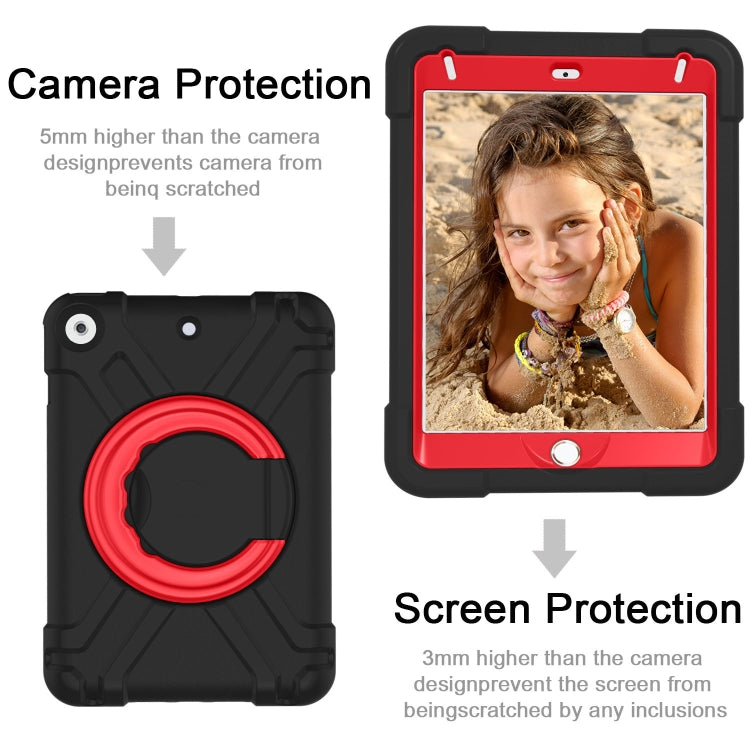 For iPad MINI 4/5 EVA + PC Flat Protective Shell with 360 ° Rotating Bracket(Black+Red) - iPad Mini 4 & 3 & 2 & 1 Cases by buy2fix | Online Shopping UK | buy2fix