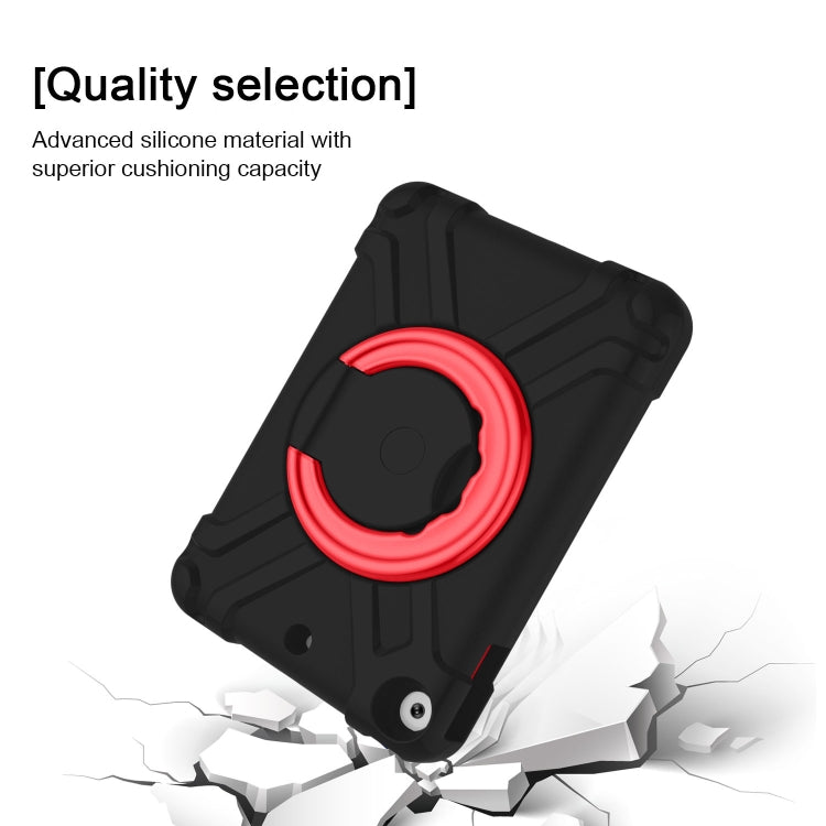 For iPad MINI 4/5 EVA + PC Flat Protective Shell with 360 ° Rotating Bracket(Black+Red) - iPad Mini 4 & 3 & 2 & 1 Cases by buy2fix | Online Shopping UK | buy2fix