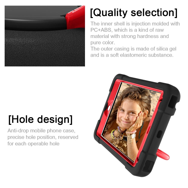 For iPad MINI 4/5 EVA + PC Flat Protective Shell with 360 ° Rotating Bracket(Black+Red) - iPad Mini 4 & 3 & 2 & 1 Cases by buy2fix | Online Shopping UK | buy2fix