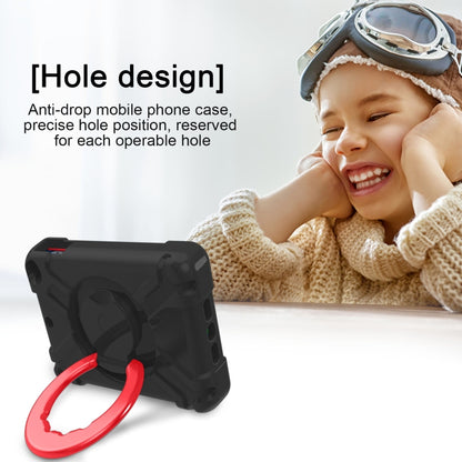 For iPad MINI 4/5 EVA + PC Flat Protective Shell with 360 ° Rotating Bracket(Black+Red) - iPad Mini 4 & 3 & 2 & 1 Cases by buy2fix | Online Shopping UK | buy2fix