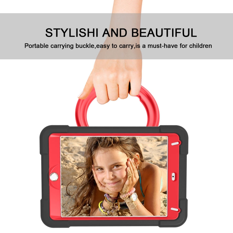 For iPad MINI 4/5 EVA + PC Flat Protective Shell with 360 ° Rotating Bracket(Black+Red) - iPad Mini 4 & 3 & 2 & 1 Cases by buy2fix | Online Shopping UK | buy2fix