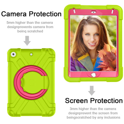 For iPad MINI 4/5 EVA + PC Flat Protective Shell with 360 ° Rotating Bracket(Grass Green+Rose Red) - iPad Mini 4 & 3 & 2 & 1 Cases by buy2fix | Online Shopping UK | buy2fix
