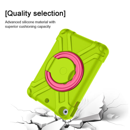 For iPad MINI 4/5 EVA + PC Flat Protective Shell with 360 ° Rotating Bracket(Grass Green+Rose Red) - iPad Mini 4 & 3 & 2 & 1 Cases by buy2fix | Online Shopping UK | buy2fix
