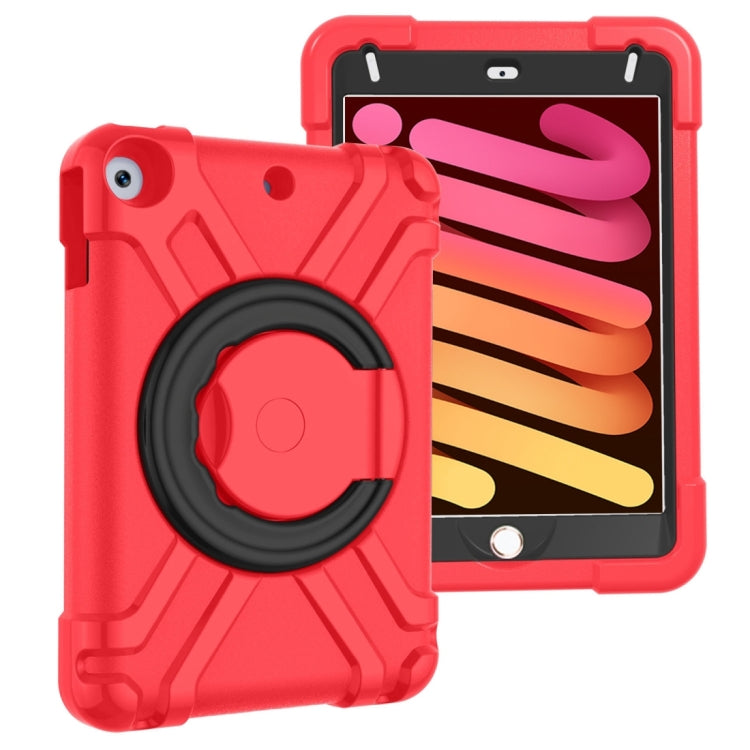 For iPad MINI 4/5 EVA + PC Flat Protective Shell with 360 ° Rotating Bracket(Red+Black) - iPad Mini 4 & 3 & 2 & 1 Cases by buy2fix | Online Shopping UK | buy2fix