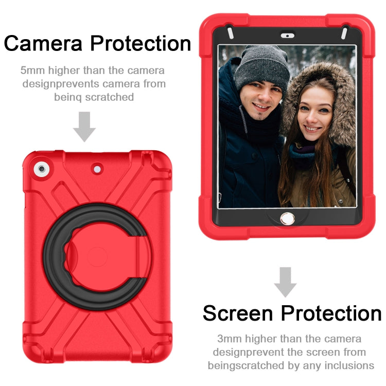 For iPad MINI 4/5 EVA + PC Flat Protective Shell with 360 ° Rotating Bracket(Red+Black) - iPad Mini 4 & 3 & 2 & 1 Cases by buy2fix | Online Shopping UK | buy2fix