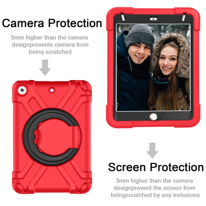 For iPad MINI 4/5 EVA + PC Flat Protective Shell with 360 ° Rotating Bracket(Red+Black) - iPad Mini 4 & 3 & 2 & 1 Cases by buy2fix | Online Shopping UK | buy2fix