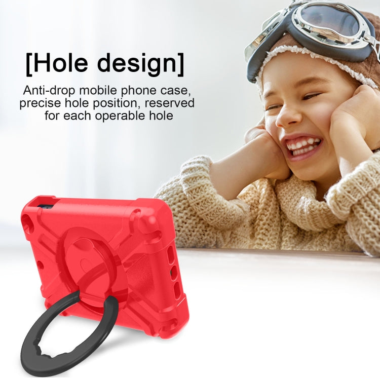 For iPad MINI 4/5 EVA + PC Flat Protective Shell with 360 ° Rotating Bracket(Red+Black) - iPad Mini 4 & 3 & 2 & 1 Cases by buy2fix | Online Shopping UK | buy2fix