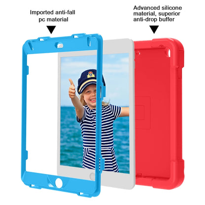 For iPad MINI 4/5 EVA + PC Flat Protective Shell with 360 ° Rotating Bracket(Red+Blue) - iPad Mini 4 & 3 & 2 & 1 Cases by buy2fix | Online Shopping UK | buy2fix