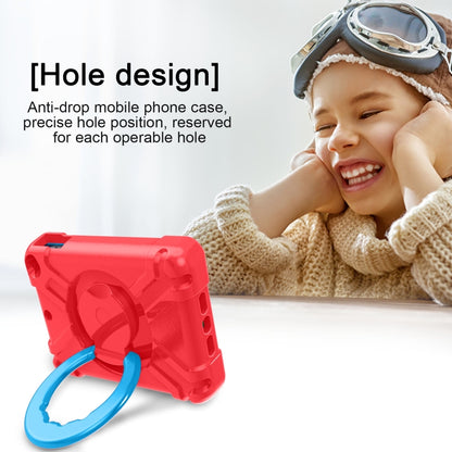 For iPad MINI 4/5 EVA + PC Flat Protective Shell with 360 ° Rotating Bracket(Red+Blue) - iPad Mini 4 & 3 & 2 & 1 Cases by buy2fix | Online Shopping UK | buy2fix