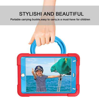 For iPad MINI 4/5 EVA + PC Flat Protective Shell with 360 ° Rotating Bracket(Red+Blue) - iPad Mini 4 & 3 & 2 & 1 Cases by buy2fix | Online Shopping UK | buy2fix