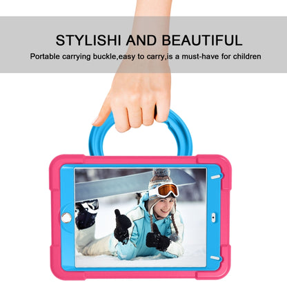 For iPad MINI 4/5 EVA + PC Flat Protective Shell with 360 ° Rotating Bracket(Rose Red+Blue) - iPad Mini 4 & 3 & 2 & 1 Cases by buy2fix | Online Shopping UK | buy2fix