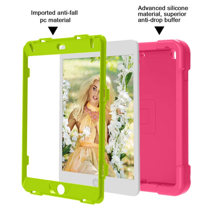 For iPad MINI 4/5 EVA + PC Flat Protective Shell with 360 ° Rotating Bracket(Rose Red+Grass Green) - iPad Mini 4 & 3 & 2 & 1 Cases by buy2fix | Online Shopping UK | buy2fix