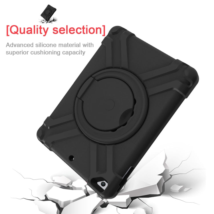 For iPad Air/Air2/Pro9.7 EVA + PC Flat Protective Shell with 360 ° Rotating Bracket(Black+Black) - iPad 9.7 (2018) & (2017) Cases by buy2fix | Online Shopping UK | buy2fix