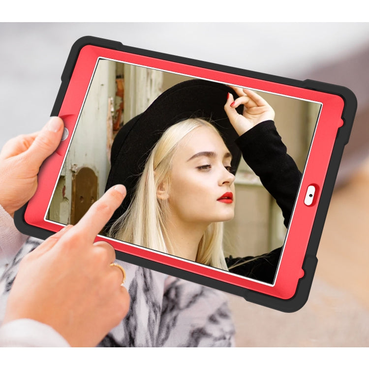 For iPad Air/Air2/Pro9.7 EVA + PC Flat Protective Shell with 360 ° Rotating Bracket(Black+Red) - iPad 9.7 (2018) & (2017) Cases by buy2fix | Online Shopping UK | buy2fix