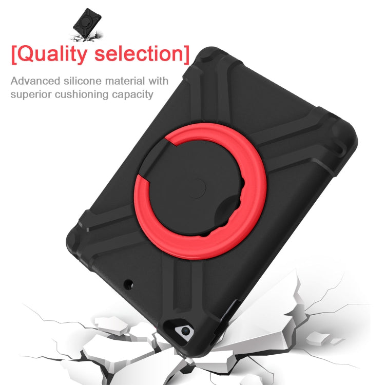 For iPad Air/Air2/Pro9.7 EVA + PC Flat Protective Shell with 360 ° Rotating Bracket(Black+Red) - iPad 9.7 (2018) & (2017) Cases by buy2fix | Online Shopping UK | buy2fix