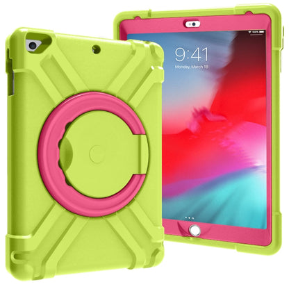 For iPad Air/Air2/Pro9.7 EVA + PC Flat Protective Shell with 360 ° Rotating Bracket(Grass Green+Rose Red) - iPad 9.7 (2018) & (2017) Cases by buy2fix | Online Shopping UK | buy2fix