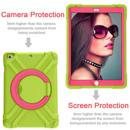 For iPad Air/Air2/Pro9.7 EVA + PC Flat Protective Shell with 360 ° Rotating Bracket(Grass Green+Rose Red) - iPad 9.7 (2018) & (2017) Cases by buy2fix | Online Shopping UK | buy2fix