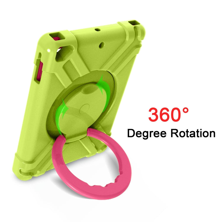 For iPad Air/Air2/Pro9.7 EVA + PC Flat Protective Shell with 360 ° Rotating Bracket(Grass Green+Rose Red) - iPad 9.7 (2018) & (2017) Cases by buy2fix | Online Shopping UK | buy2fix