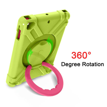 For iPad Air/Air2/Pro9.7 EVA + PC Flat Protective Shell with 360 ° Rotating Bracket(Grass Green+Rose Red) - iPad 9.7 (2018) & (2017) Cases by buy2fix | Online Shopping UK | buy2fix