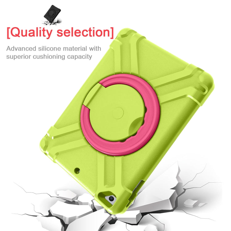 For iPad Air/Air2/Pro9.7 EVA + PC Flat Protective Shell with 360 ° Rotating Bracket(Grass Green+Rose Red) - iPad 9.7 (2018) & (2017) Cases by buy2fix | Online Shopping UK | buy2fix
