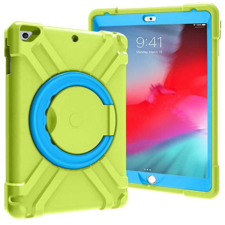 For iPad Air/Air2/Pro9.7 EVA + PC Flat Protective Shell with 360 ° Rotating Bracket(Grass Green+Blue) - iPad 9.7 (2018) & (2017) Cases by buy2fix | Online Shopping UK | buy2fix