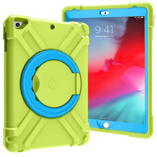 For iPad Air/Air2/Pro9.7 EVA + PC Flat Protective Shell with 360 ° Rotating Bracket(Grass Green+Blue) - iPad 9.7 (2018) & (2017) Cases by buy2fix | Online Shopping UK | buy2fix