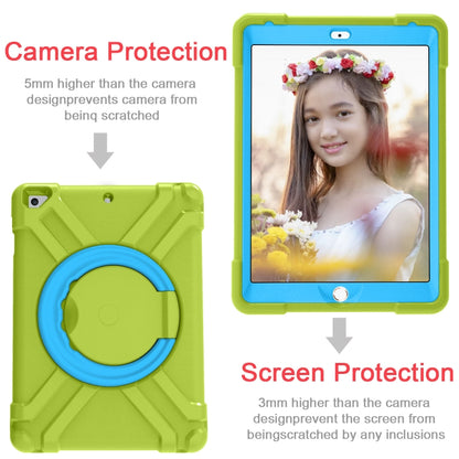 For iPad Air/Air2/Pro9.7 EVA + PC Flat Protective Shell with 360 ° Rotating Bracket(Grass Green+Blue) - iPad 9.7 (2018) & (2017) Cases by buy2fix | Online Shopping UK | buy2fix