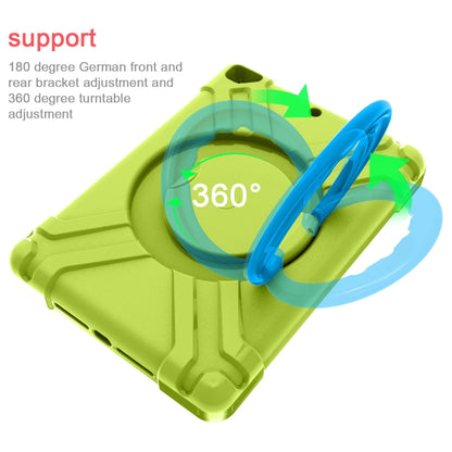 For iPad Air/Air2/Pro9.7 EVA + PC Flat Protective Shell with 360 ° Rotating Bracket(Grass Green+Blue) - iPad 9.7 (2018) & (2017) Cases by buy2fix | Online Shopping UK | buy2fix