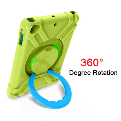 For iPad Air/Air2/Pro9.7 EVA + PC Flat Protective Shell with 360 ° Rotating Bracket(Grass Green+Blue) - iPad 9.7 (2018) & (2017) Cases by buy2fix | Online Shopping UK | buy2fix