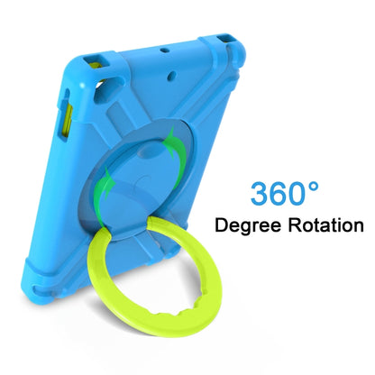 For iPad Air/Air2/Pro9.7 EVA + PC Flat Protective Shell with 360 ° Rotating Bracket(Blue+Grass Green) - iPad 9.7 (2018) & (2017) Cases by buy2fix | Online Shopping UK | buy2fix
